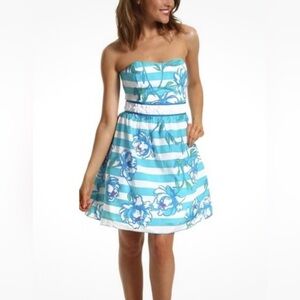 Lilly Pulitzer Dress “Shorely Blue Tossing The Line” SZ 0